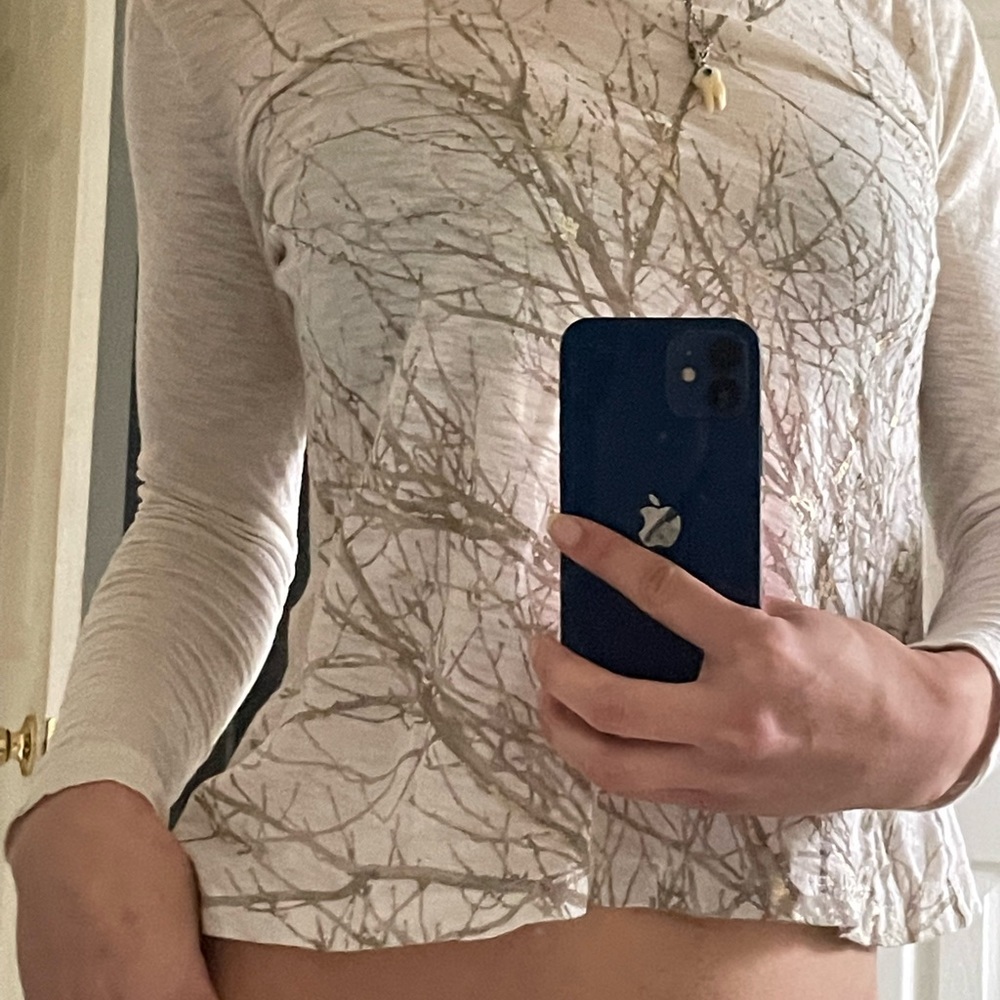 WHITE TREE/ CAMO LONG SLEEVE TEE